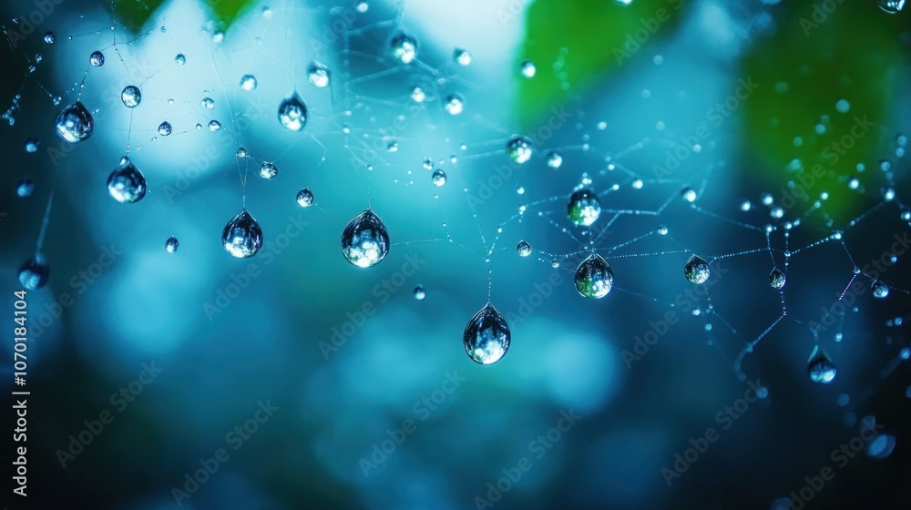 Dew Drops on a Spiderweb
