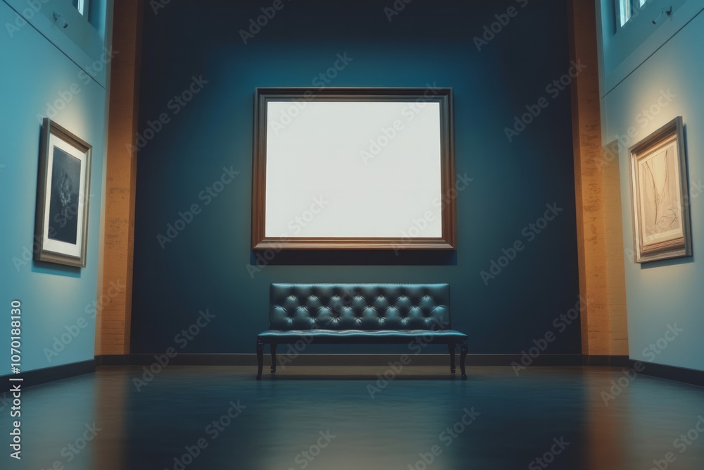 blank frame in museum blank frame in museum