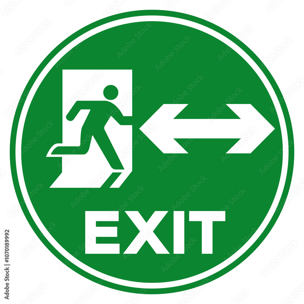 Exit Two Way Arrow Symbol Sign, Vector Illustration, Isolate On White Background Label. EPS10 Exit Two Way Arrow Symbol Sign, Vector Illustration, Isolate On White Background Label. EPS10