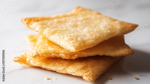 Crispy, Golden Pastry Crackers: A Sweet and Flaky Treat