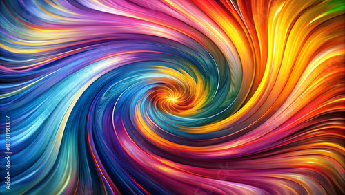 Colorful abstract swirl with vibrant flowing energy