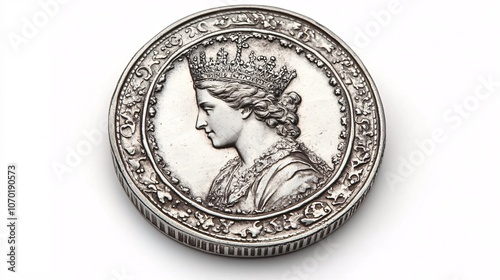 Antique Silver Coin: Portrait of Queen Victoria