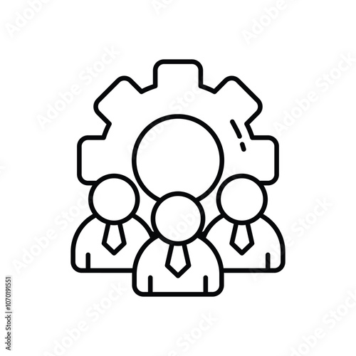 Human Resources vector icon stock illustration