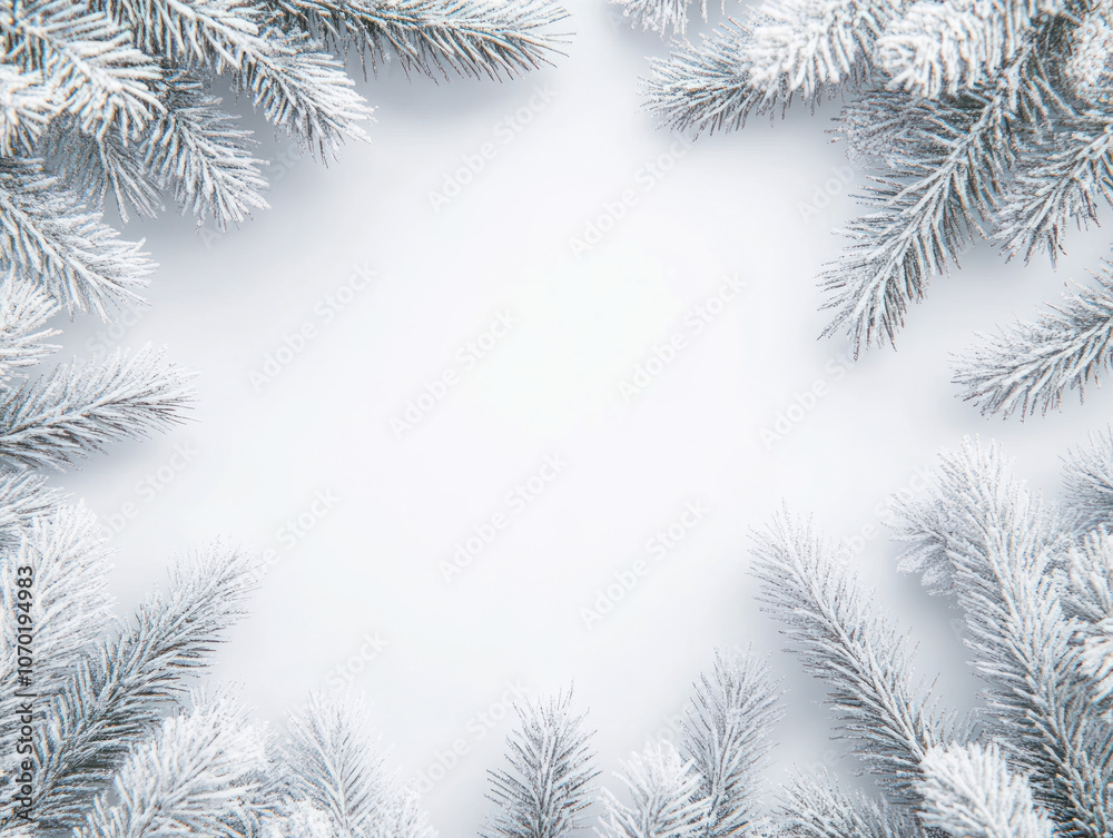 Snowy Pine Background for Holiday Designs Snowy Pine Background for Holiday Designs