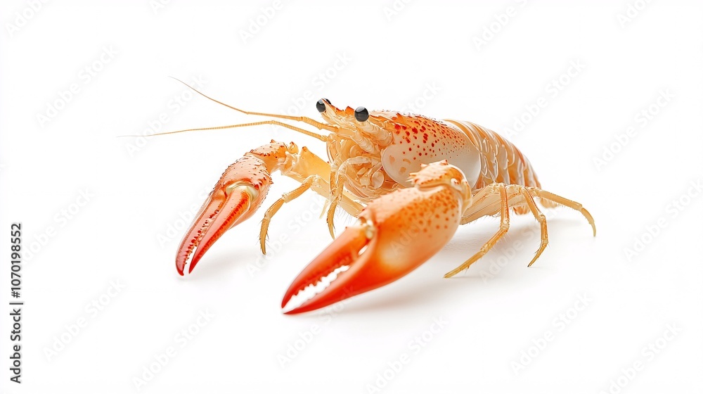Vivid Crayfish on White: A Macro Study of Seafood Vivid Crayfish on White: A Macro Study of Seafood