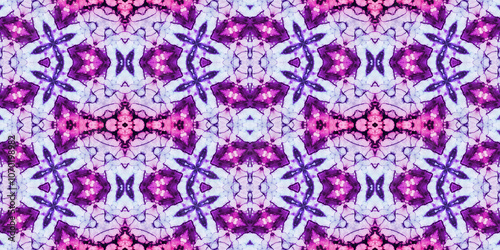 Seamless kaleidoscope pattern. The texture of the woven pattern. Endless pattern