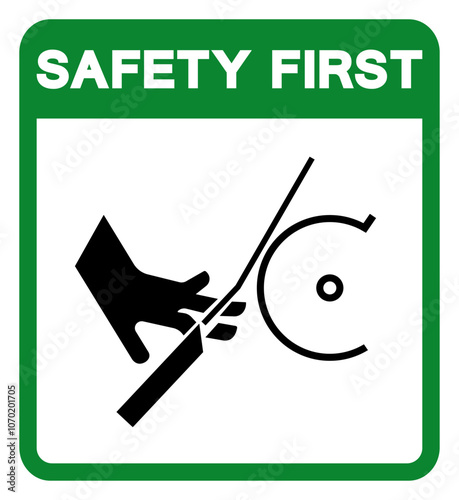 Safety First Worn Doctor Blades Can Cut Symbol Sign, Vector Illustration, Isolate On White Background Label .EPS10