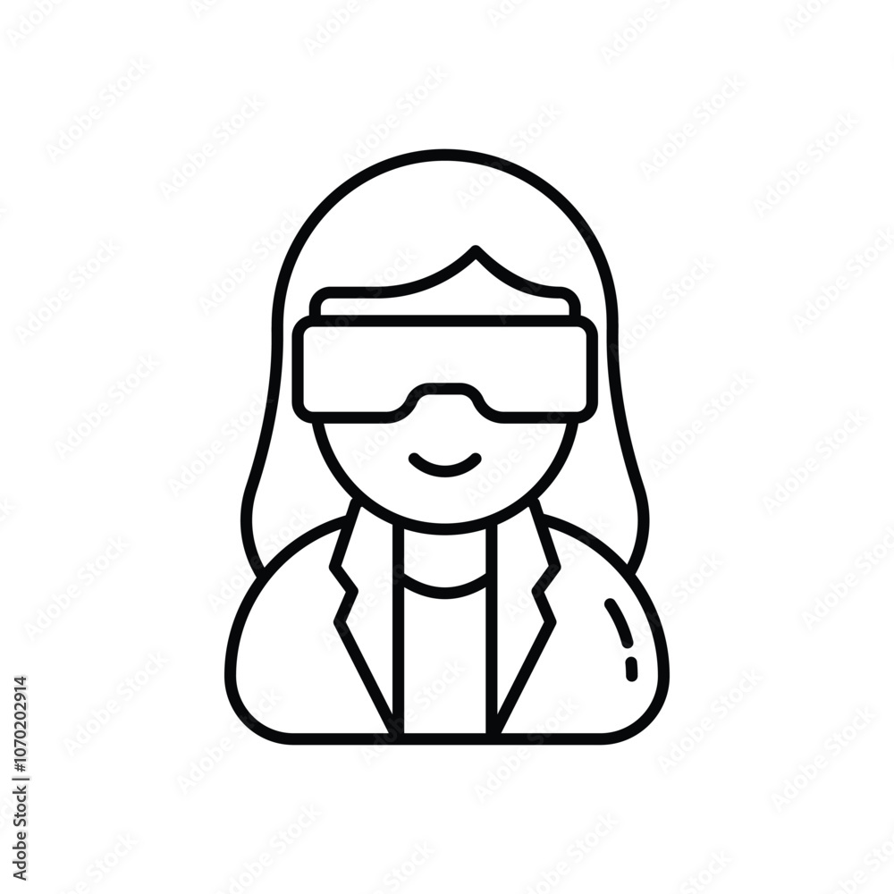 Researcher vector icon stock illustration Researcher vector icon stock illustration