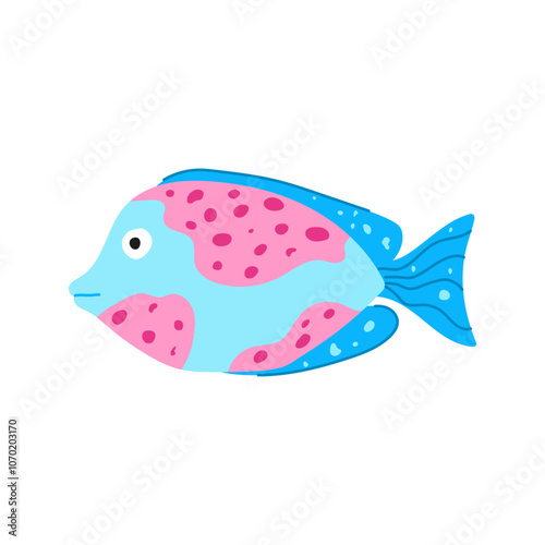 cichlid exotic fish cartoon. angel tetra, gold koi, arowana oscar cichlid exotic fish sign. isolated symbol vector illustration