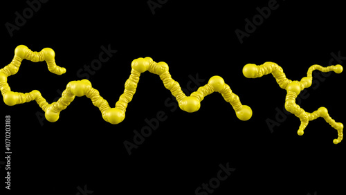 Insect defensin A, member of a family of insect and scorpion cysteine-rich antibacterial peptides, primarily active against Gram-positive bacteria. 3d rendering photo