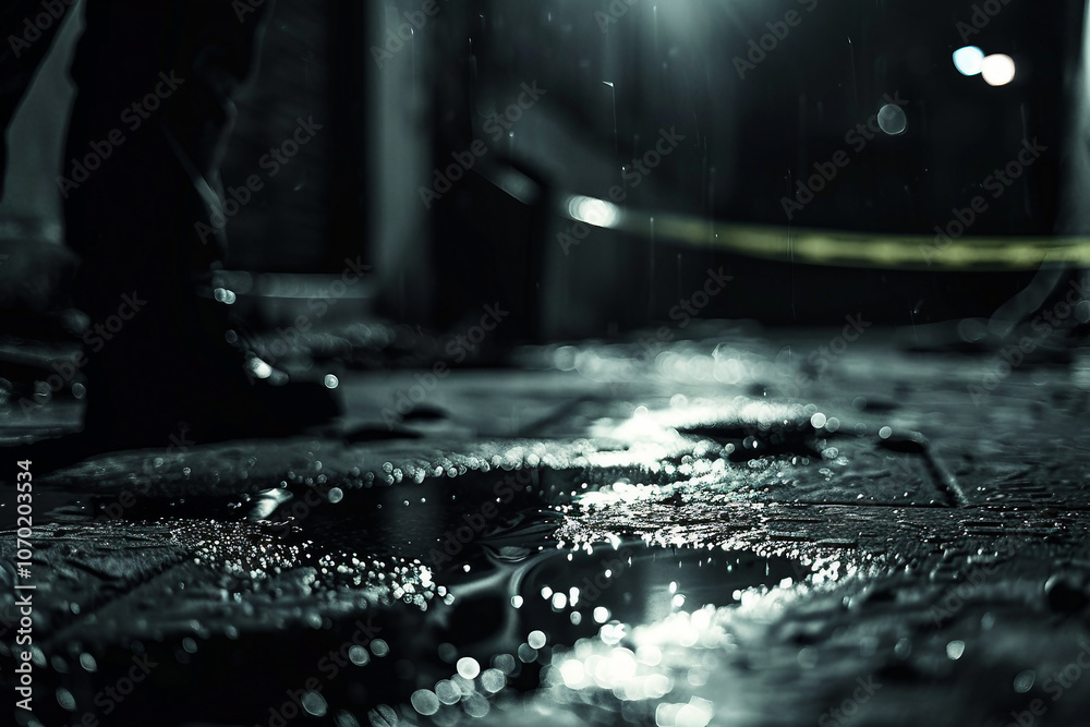 Intense Investigative Team Examining Crime Scene with Neon Lighting city crime mudrer accident, Generative AI Intense Investigative Team Examining Crime Scene with Neon Lighting city crime mudrer accident, Generative AI