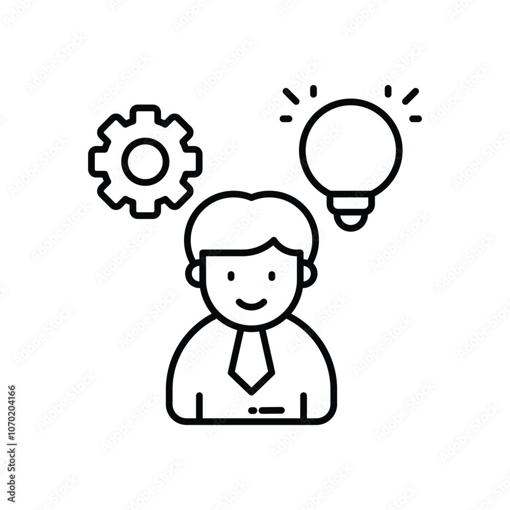 Entrepreneur vector icon stock illustration Entrepreneur vector icon stock illustration