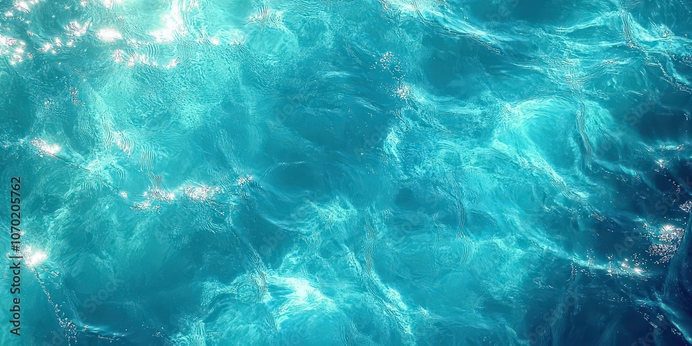 Crystal Clear Turquoise Ocean Water Surface Crystal Clear Turquoise Ocean Water Surface