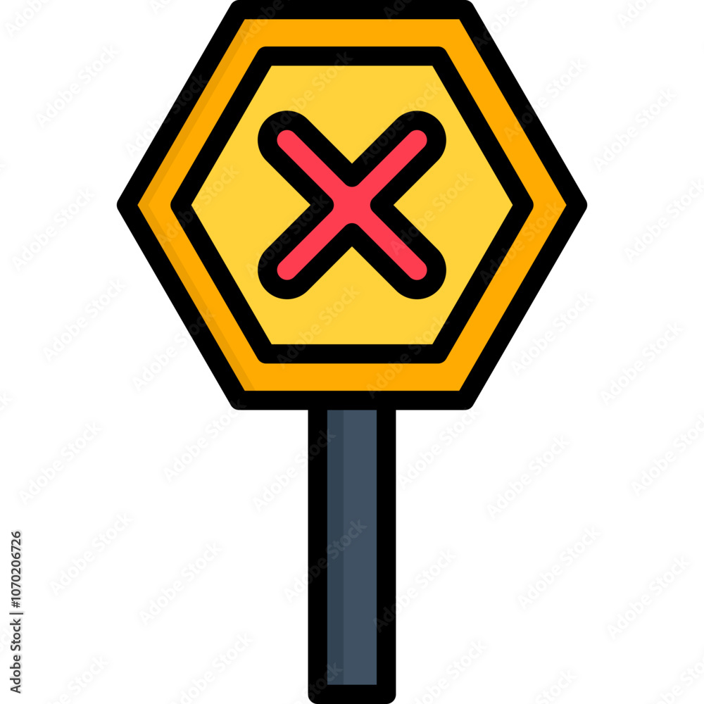 Obraz premium Wrong Way Icon