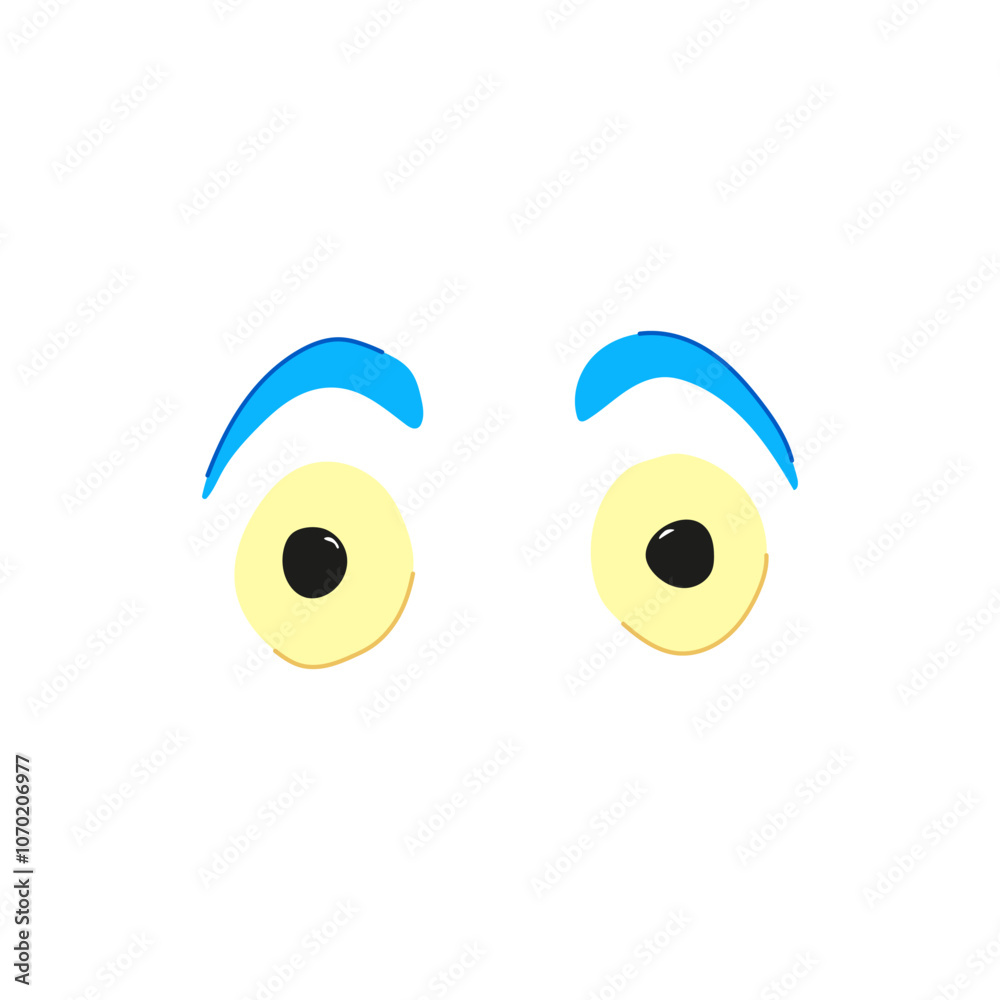 sad eye emotions cartoon. angry surprised, confused excited, tired bored sad eye emotions sign. isolated symbol vector illustration sad eye emotions cartoon. angry surprised, confused excited, tired bored sad eye emotions sign. isolated symbol vector illustration