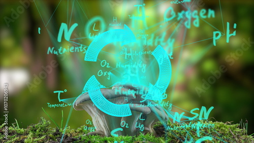 Nurturing Oyster Mushrooms: Time-Lapse of Growth-Boosting Elements and Blooming Fungi