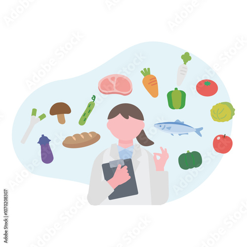 健康的な食生活を指導する管理栄養士