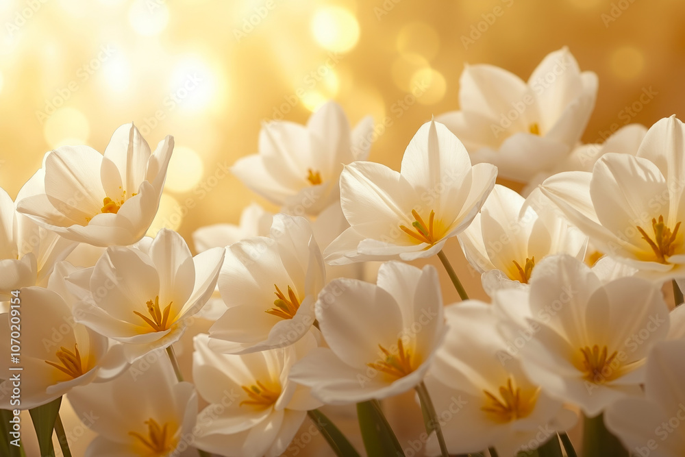 A bunch of white tulips in a vase on a table A bunch of white tulips in a vase on a table