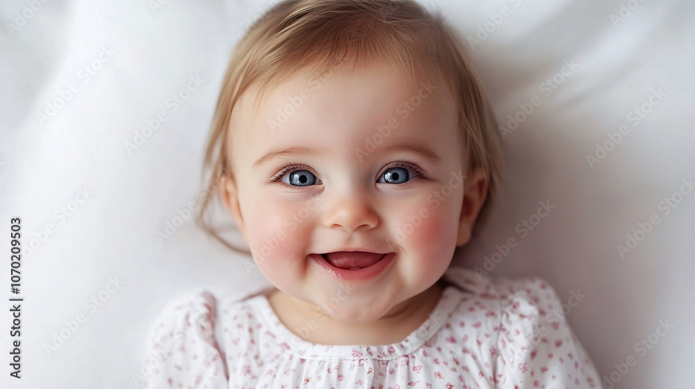 Adorable Baby Girl with Sparkling Blue Eyes: A Portrait of Innocent Joy Adorable Baby Girl with Sparkling Blue Eyes: A Portrait of Innocent Joy