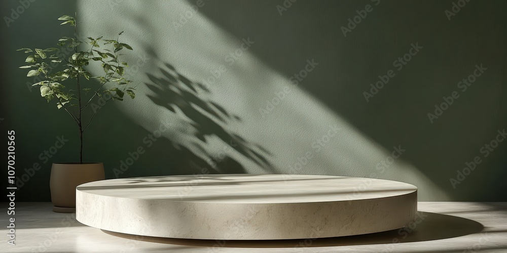 Elegant Round Marble Podium for Product Display Elegant Round Marble Podium for Product Display