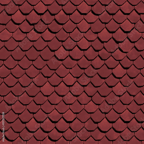 Slate snowy wodden shingle roof tile seamless texture