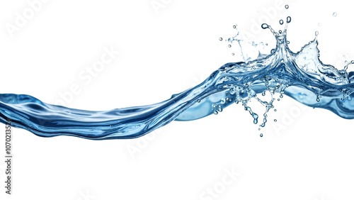 Dynamic Water Wave Splash: Fluid Motion Captured for Refreshing Beverage Ads or Environmental Campaigns