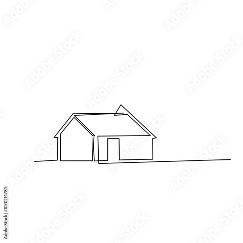 House one line drawing 