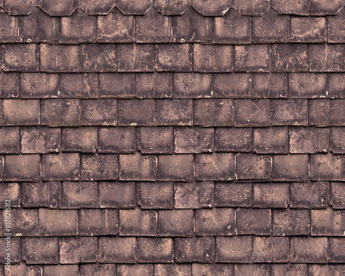 Slate snowy wodden shingle roof tile seamless texture