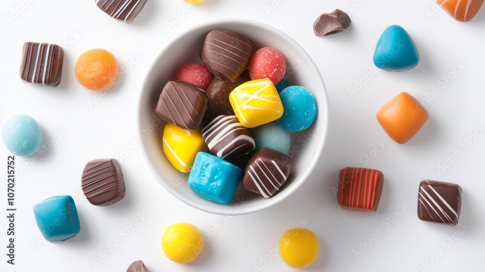 カラフルなチョコレート菓子 カラフルなチョコレート菓子