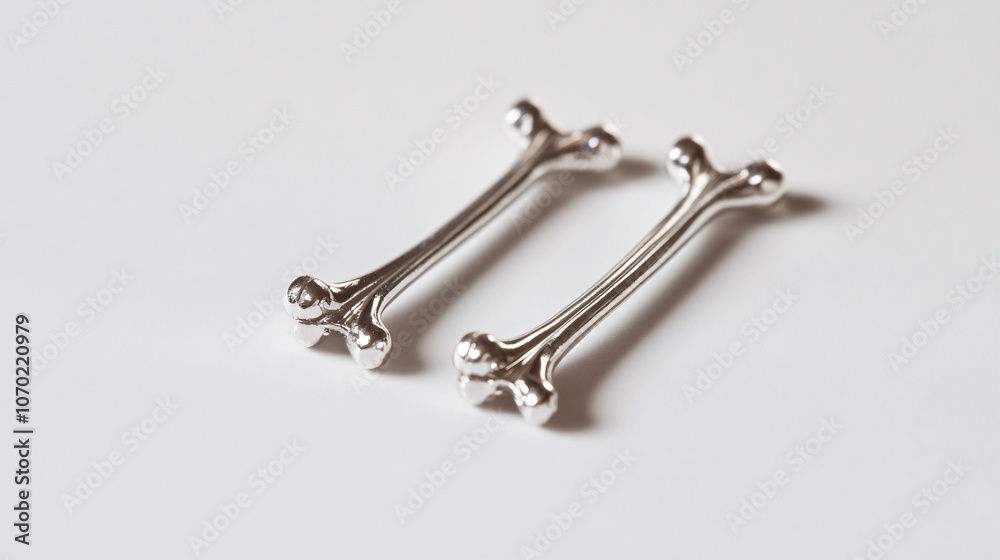 Silver Bone Earrings: A Modern Gothic Still Life Silver Bone Earrings: A Modern Gothic Still Life