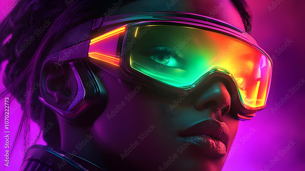 Futuristic Goggles Cyberpunk Illustration Futuristic Goggles Cyberpunk Illustration