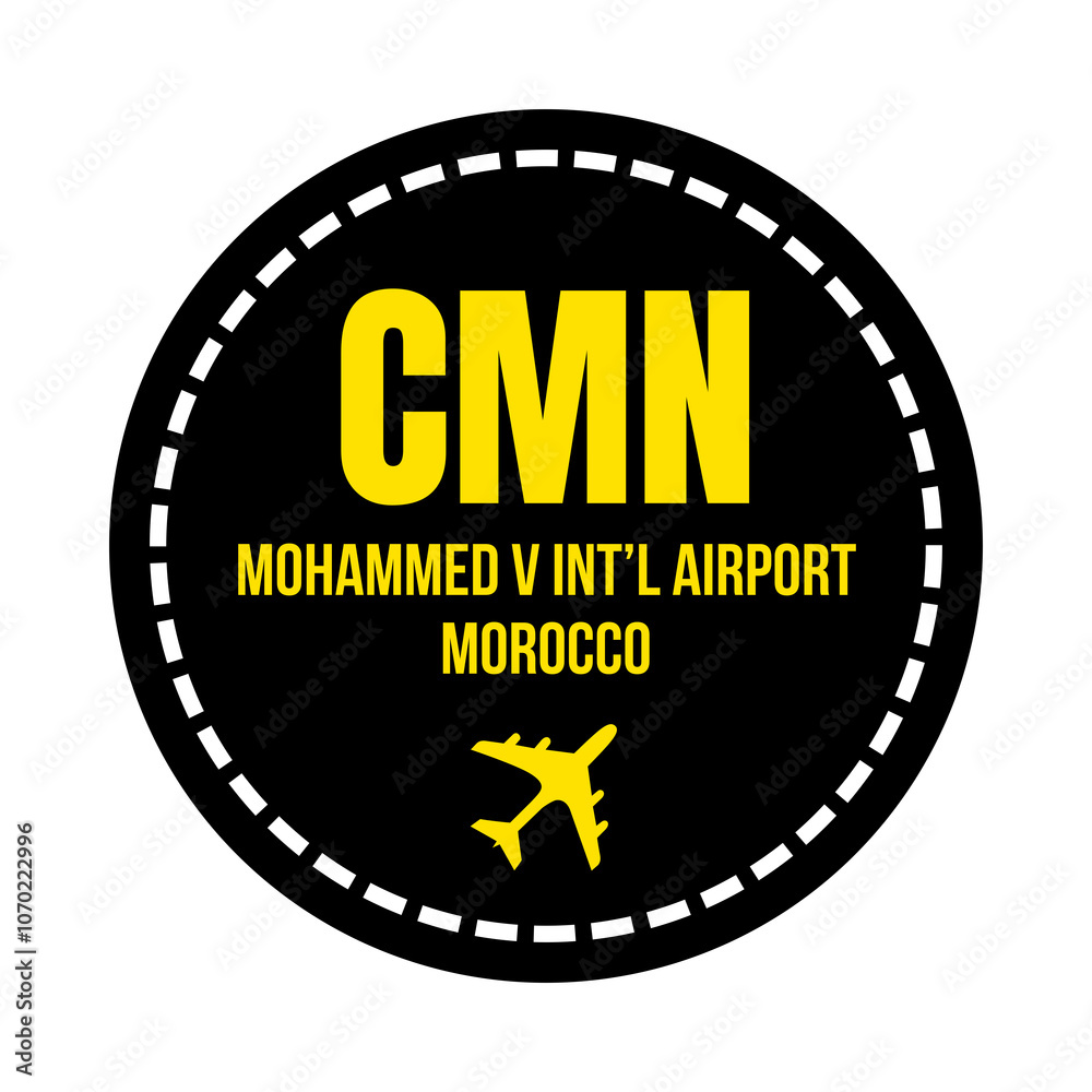 CMN Mohamed V international airport symbol icon CMN Mohamed V international airport symbol icon