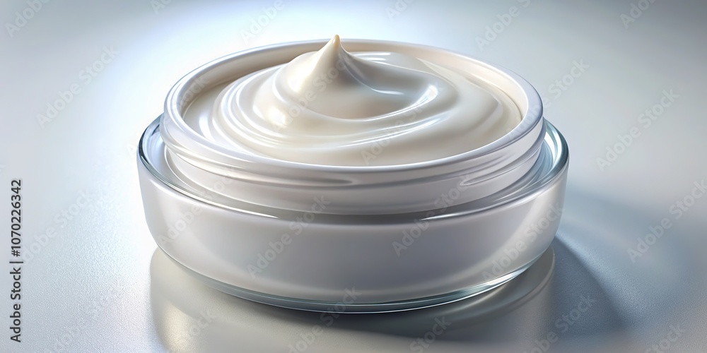 3D rendered white cream, smooth and elegant. 3D rendered white cream, smooth and elegant.