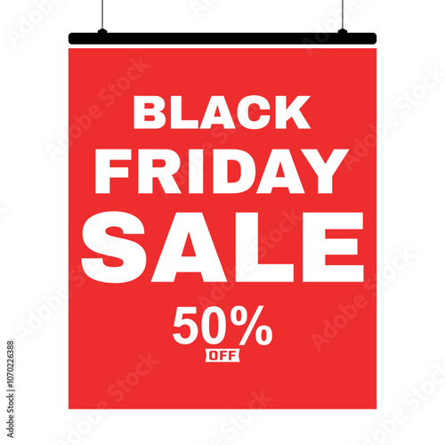  black friday sale total discount poster with black frame