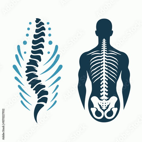 spine logo - traumatology logo - chiropractor logo - physiotherapy logo