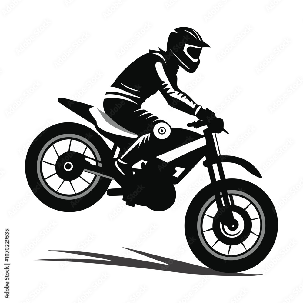 silhouette of a biker doing freestyle tricks silhouette of a biker doing freestyle tricks
