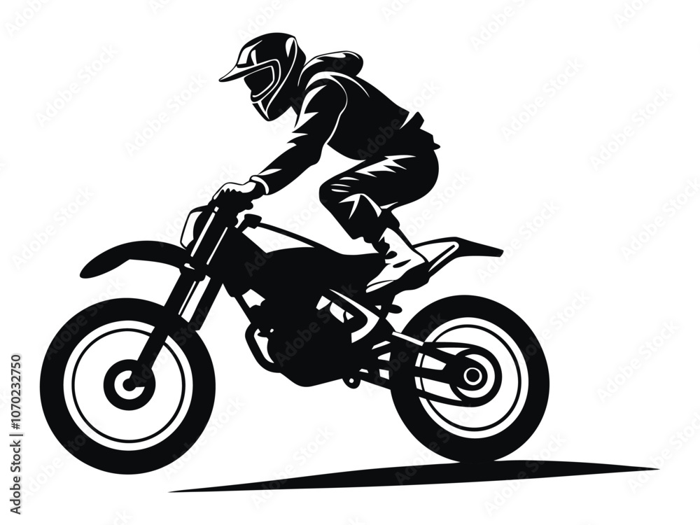 silhouette of a biker doing freestyle tricks silhouette of a biker doing freestyle tricks
