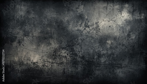 Grunge background with dark scratched and clouded details in a textured style