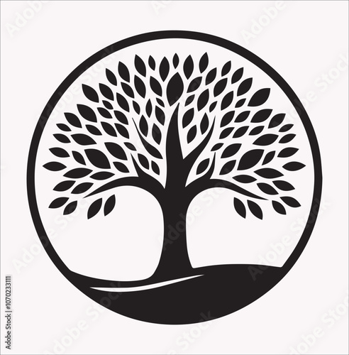 Tree Logo Shape tree illustration vector silhouette on a white background