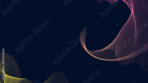 Blue abstract modern background with smooth curve lines Reflective for template,card or banner.blank space for text.