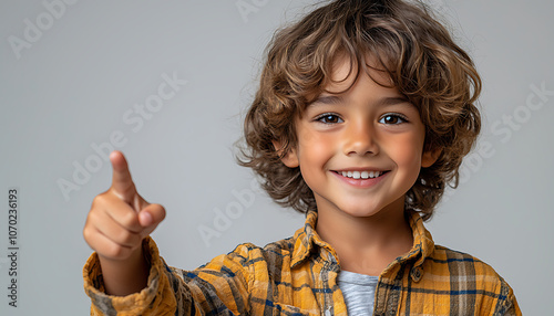 A little girl leaning forward and smiling, sheer wallpaper