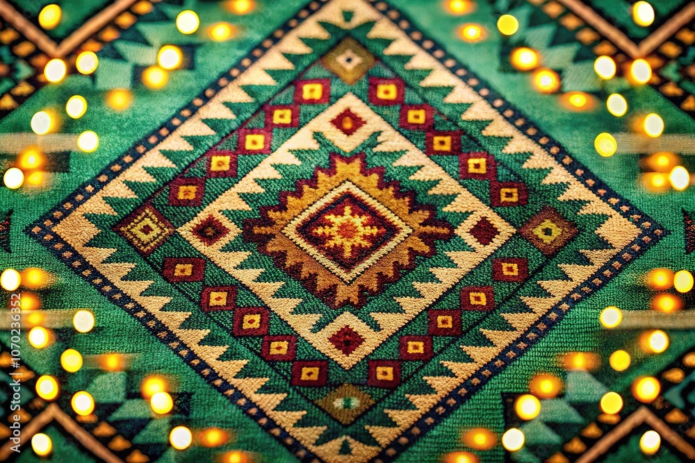 Aztec Navajo Geometric Rug - Bokeh Ethnic Print Aztec Navajo Geometric Rug - Bokeh Ethnic Print