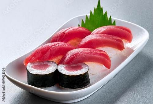 まぐろの握り寿司と鉄火巻き