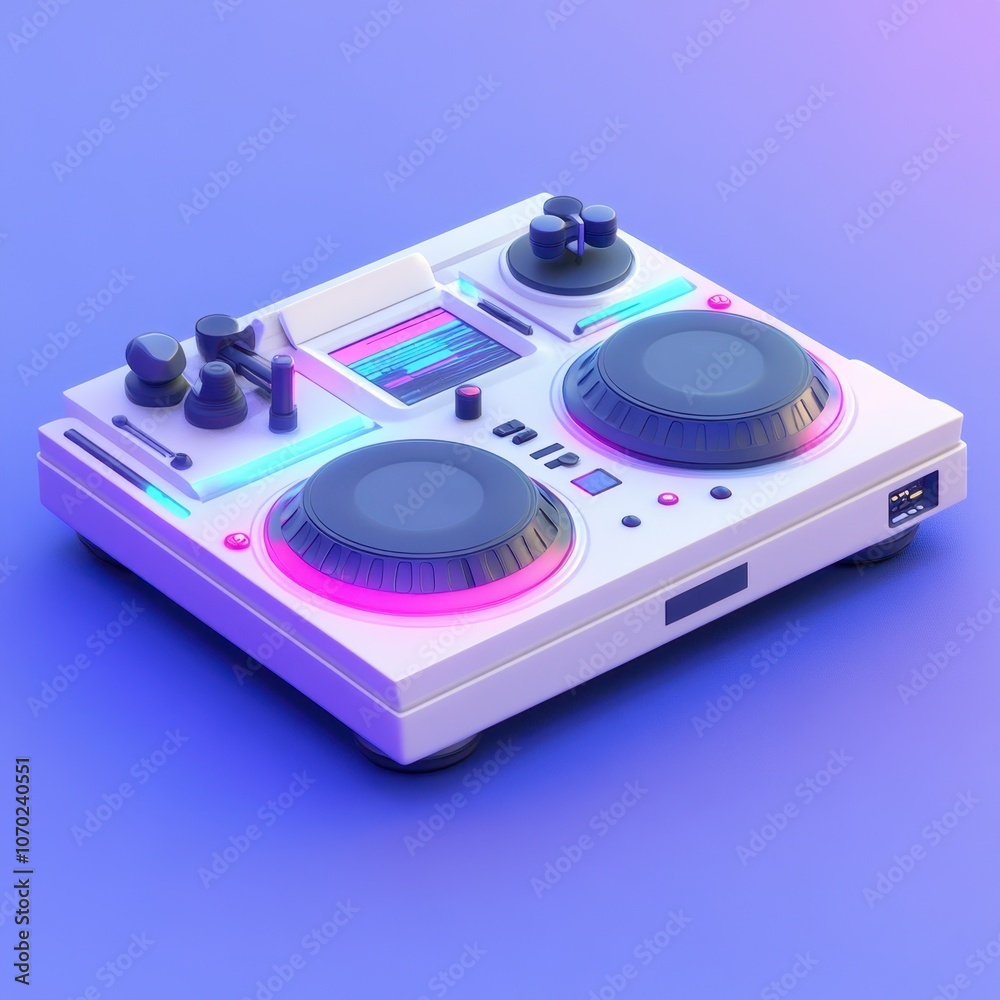 Fototapeta premium Futuristic DJ Controller in Pastel Colors
