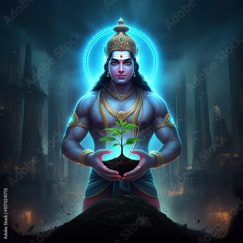 Lord Kartikeya in a serene ...