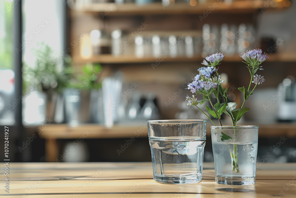 Blurred background of labor with glassware, empty text space, clean and functional. Blurred background of labor with glassware, empty text space, clean and functional.