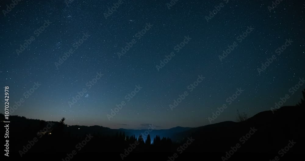 Time lapse video of the night sky