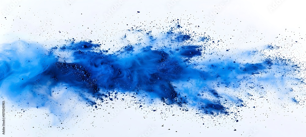 Frozen in Time: A Brilliant Blue Powder Explosion Frozen in Time: A Brilliant Blue Powder Explosion