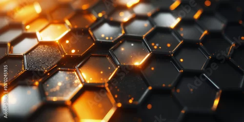 Obraz  z motywem abstract background with hexagon