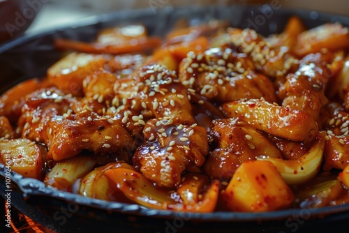 Chicken Stir Fry with Sesame Seeds and Vegetables